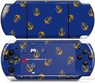 Sony PSP 3000 Decal Style Skin - Anchors Away Blue