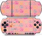 Sony PSP 3000 Decal Style Skin - Kearas Peace Signs on Pink