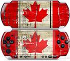 Sony PSP 3000 Decal Style Skin - Painted Faded and Cracked Canadian Canada Flag