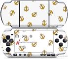 Sony PSP 3000 Decal Style Skin - Anchors Away White