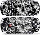 Sony PSP 3000 Decal Style Skin - Scattered Skulls Black