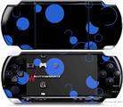 Sony PSP 3000 Decal Style Skin - Lots of Dots Blue on Black