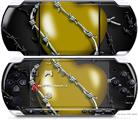 Sony PSP 3000 Decal Style Skin - Barbwire Heart Yellow