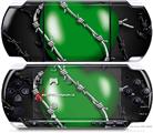 Sony PSP 3000 Decal Style Skin - Barbwire Heart Green