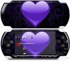 Sony PSP 3000 Decal Style Skin - Glass Heart Grunge Purple