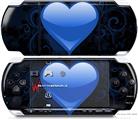 Sony PSP 3000 Decal Style Skin - Glass Heart Grunge Blue