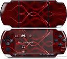 Sony PSP 3000 Decal Style Skin - Abstract 01 Red