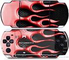 Sony PSP 3000 Decal Style Skin - Metal Flames Red