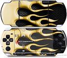 Sony PSP 3000 Decal Style Skin - Metal Flames Yellow