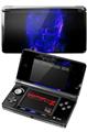 Nintendo 3DS Decal Style Skin - Flaming Fire Skull Blue
