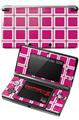 Nintendo 3DS Decal Style Skin - Squared Fushia Hot Pink