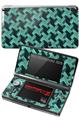 Nintendo 3DS Decal Style Skin - Retro Houndstooth Seafoam Green