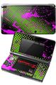 Nintendo 3DS Decal Style Skin - Halftone Splatter Hot Pink Green