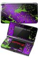 Nintendo 3DS Decal Style Skin - Halftone Splatter Green Purple