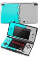 Nintendo 3DS Decal Style Skin - Ripped Colors Neon Teal Gray