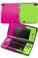 Nintendo 3DS Decal Style Skin - Ripped Colors Hot Pink Neon Green