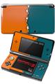 Nintendo 3DS Decal Style Skin - Ripped Colors Orange Seafoam Green
