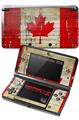Nintendo 3DS Decal Style Skin - Painted Faded and Cracked Canadian Canada Flag