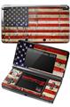 Nintendo 3DS Decal Style Skin - Painted Faded and Cracked USA American Flag