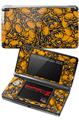 Nintendo 3DS Decal Style Skin - Scattered Skulls Orange