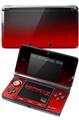 Nintendo 3DS Decal Style Skin - Smooth Fades Red Black