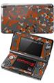 Nintendo 3DS Decal Style Skin - WraptorCamo Old School Camouflage Camo Orange Burnt