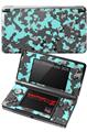 Nintendo 3DS Decal Style Skin - WraptorCamo Old School Camouflage Camo Neon Teal