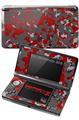 Nintendo 3DS Decal Style Skin - WraptorCamo Old School Camouflage Camo Red