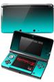 Nintendo 3DS Decal Style Skin - Smooth Fades Neon Teal Black