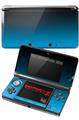 Nintendo 3DS Decal Style Skin - Smooth Fades Neon Blue Black
