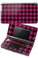 Nintendo 3DS Decal Style Skin - Houndstooth Hot Pink on Black