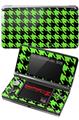 Nintendo 3DS Decal Style Skin - Houndstooth Neon Lime Green on Black