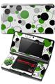 Nintendo 3DS Decal Style Skin - Lots of Dots Green on White