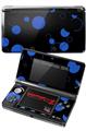 Nintendo 3DS Decal Style Skin - Lots of Dots Blue on Black