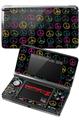Nintendo 3DS Decal Style Skin - Kearas Peace Signs on Black
