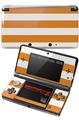 Nintendo 3DS Decal Style Skin - Kearas Psycho Stripes Orange and White