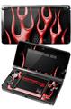 Nintendo 3DS Decal Style Skin - Metal Flames Red
