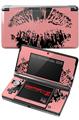 Nintendo 3DS Decal Style Skin - Big Kiss Lips Black on Pink