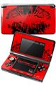 Nintendo 3DS Decal Style Skin - Big Kiss Lips Black on Red