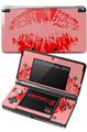 Nintendo 3DS Decal Style Skin - Big Kiss Lips Red on Pink