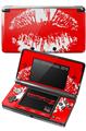 Nintendo 3DS Decal Style Skin - Big Kiss Lips White on Red