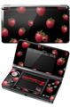Nintendo 3DS Decal Style Skin - Strawberries on Black