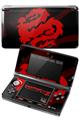 Nintendo 3DS Decal Style Skin - Oriental Dragon Red on Black