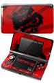 Nintendo 3DS Decal Style Skin - Oriental Dragon Black on Red