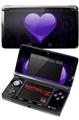 Nintendo 3DS Decal Style Skin - Glass Heart Grunge Purple