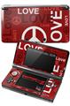Nintendo 3DS Decal Style Skin - Love and Peace Red