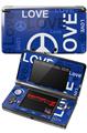 Nintendo 3DS Decal Style Skin - Love and Peace Blue
