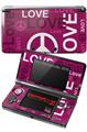 Nintendo 3DS Decal Style Skin - Love and Peace Hot Pink