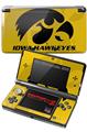 Nintendo 3DS Decal Style Skin - Iowa Hawkeyes Tigerhawk Black on Gold