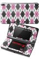 Nintendo 3DS Decal Style Skin - Argyle Pink and Gray
